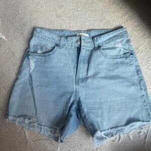 Blue denim shorts